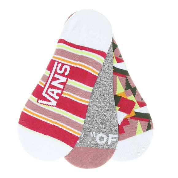 VANS GEO STRIPE WOMEN'S NO SHOW LINER 3PK - Picture 2 of 2